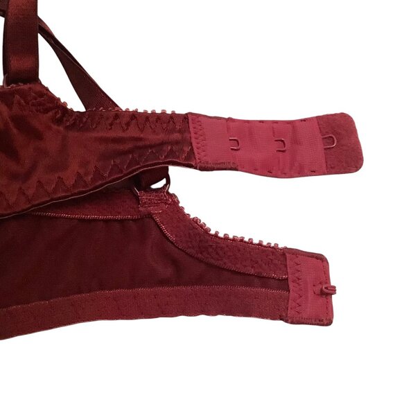 Vintage Victoria’s Secret Bra 36DD | Style 3626 | Burgundy Lace & Satin | 1990s - Picture 5 of 8